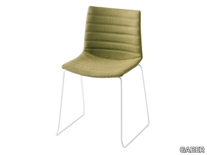 KANVAS S FULL - Sled base upholstered chair _ GABER