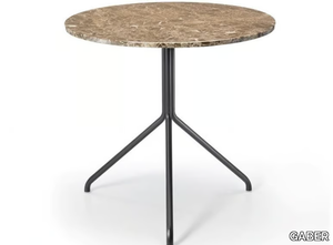 LOL MARBLE - Round Dark Emperador marble table _ GABER