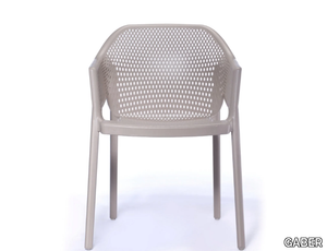 MINUSH - Stackable technopolymer garden chair with armrests _ GABER