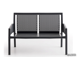 MINUSH SOFA - Technopolymer garden bench with armrests _ GABER