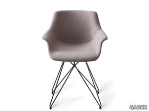 MORE ITC - Upholstered chair with armrests _ GABER