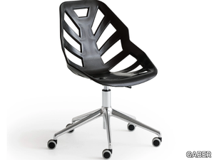 NINJA 5R - Swivel chair with castors with 5-spoke base _ GABER