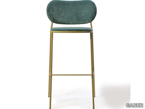 NUTA LIGHT - High upholstered stool with back _ GABER