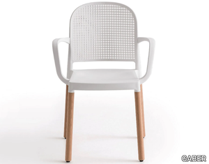 PANAMA BL B - Stackable chair with armrests _ GABER