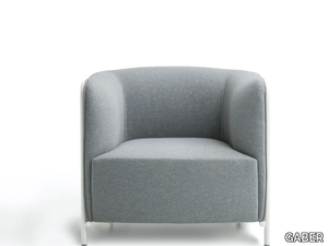 PLACE - Fabric armchair with armrests _ GABER