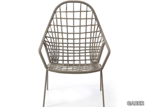 SANELA - Rope armchair with armrests _ GABER