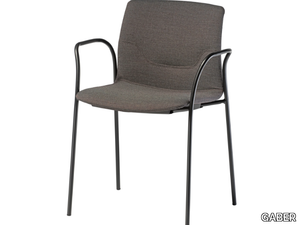 SLOT M TB - Upholstered chair with armrests _ GABER