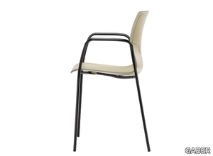 SLOT FILL TB - Stackable technopolymer chair with armrests _ GABER