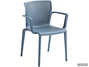 SPYKER B - Stackable technopolymer chair with armrests _ GABER