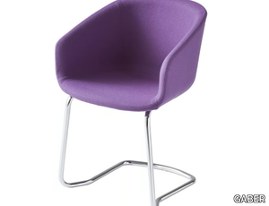 BASKET CHAIR ICTL - Cantilever upholstered chair with armrests _ GABER