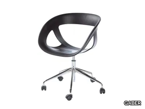 MOEMA 5R - Technopolymer chair with castors with 5-spoke base _ GABER