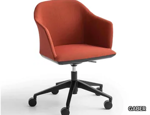 MANAA 05R - Height-adjustable upholstered office chair with castors _ GABER