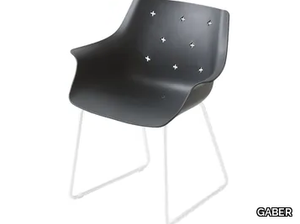 MORE ST - Sled base chair with armrests _ GABER