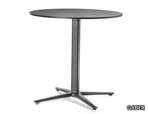 HUG - Round aluminium table with 4-star base _ GABER