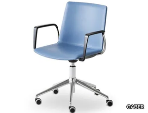 JUBEL I5R BR - Height-adjustable upholstered office chair with armrests _ GABER