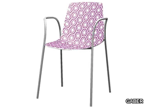 ALHAMBRA TB - Stackable technopolymer chair with armrests _ GABER