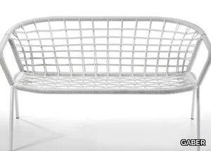 SANELA - Rope garden bench with back _ GABER