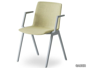 JUBEL IIVB - Stackable upholstered chair with armrests _ GABER