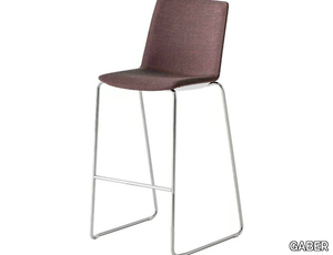 JUBEL IST 66/77 - Sled base high upholstered stool _ GABER