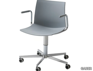 KANVAS T5R BR - Height-adjustable office chair with armrests with 5-Spoke base _ GABER