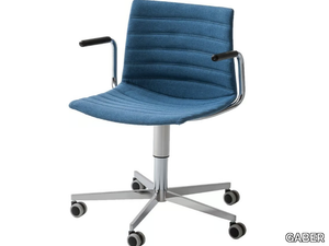 KANVAS T5R BR FULL - Height-adjustable upholstered office chair with armrests _ GABER