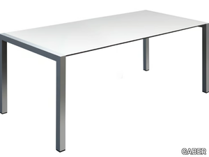 SPACE - Rectangular aluminium table _ GABER