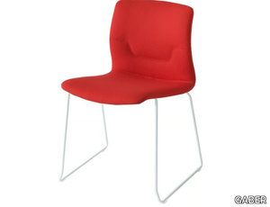 SLOT M S - Sled base upholstered chair _ GABER