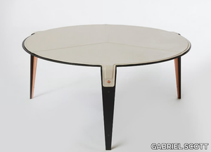 BARDOT - Round leather coffee table for living room _ GABRIEL SCOTT