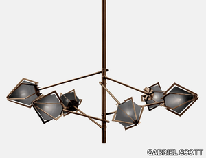 HARLOW SPOKE - LED dimmable glass and steel pendant lamp _ GABRIEL SCOTT