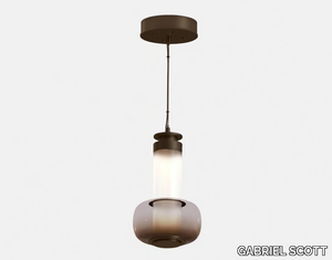 LUNA A SMALL - LED adjustable blown glass pendant lamp _ GABRIEL SCOTT