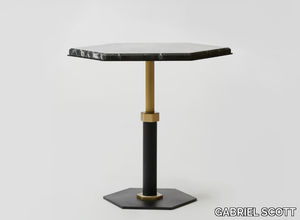 PEDESTAL - Hexagonal marble coffee table _ GABRIEL SCOTT