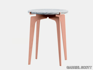 PRONG - Round marble high side table _ GABRIEL SCOTT