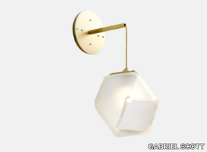 WELLES DOUBLE BLOWN GLASS - LED blown glass wall lamp _ GABRIEL SCOTT