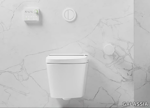 HYGEA - Wall-hung rimless toilet with bidet _ GALASSIA