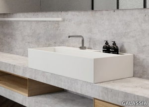 NEXT 100 - Rectangular single ceramic washbasin _ GALASSIA