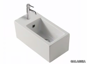 PLUS DESIGN 40 - Rectangular ceramic washbasin _ GALASSIA