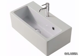 PLUS DESIGN 50 - Rectangular ceramic washbasin _ GALASSIA