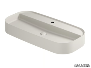 SMART B 7410 - Countertop rectangular ceramic washbasin _ GALASSIA