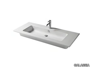 EDEN - 121 CM - Rectangular ceramic washbasin _ GALASSIA