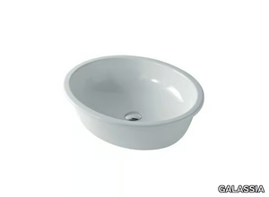 EL 2 63 - Inset oval ceramic washbasin _ GALASSIA