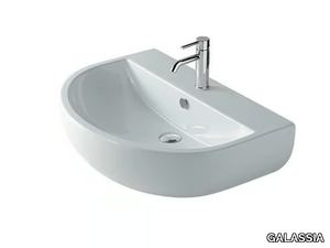 EL2 75 - Contemporary style wall-mounted single ceramic washbasin _ GALASSIA