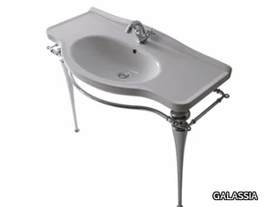 ETHOS 110 - Console washbasin with towel rail _ GALASSIA