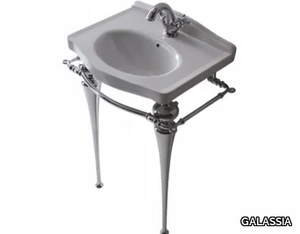 ETHOS 55 - Console washbasin with towel rail _ GALASSIA