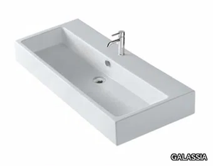 PLUS DESIGN 100 - Rectangular ceramic washbasin _ GALASSIA