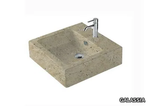 MATERIA 48 - Square travertine washbasin _ GALASSIA