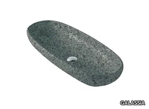 MATERIA 87 - Countertop oval slate washbasin _ GALASSIA