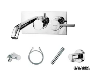 MEG11 5447 - Wall-mounted bathtub mixer with hand shower _ GALASSIA