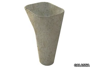 MONOLITE - Freestanding travertine washbasin _ GALASSIA