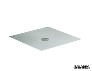 ACQUARIO - Flush fitting square ceramic shower tray _ GALASSIA