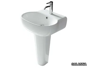 ERGO - 55 CM - Pedestal ceramic washbasin _ GALASSIA